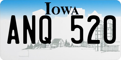 IA license plate ANQ520