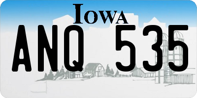 IA license plate ANQ535