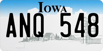 IA license plate ANQ548