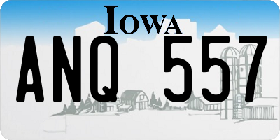IA license plate ANQ557