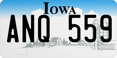 IA license plate ANQ559