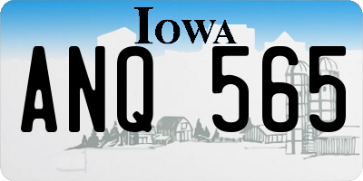 IA license plate ANQ565