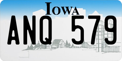 IA license plate ANQ579