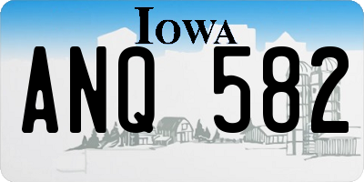 IA license plate ANQ582