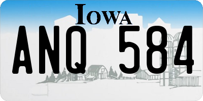 IA license plate ANQ584