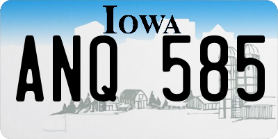IA license plate ANQ585
