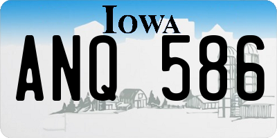 IA license plate ANQ586