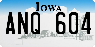 IA license plate ANQ604