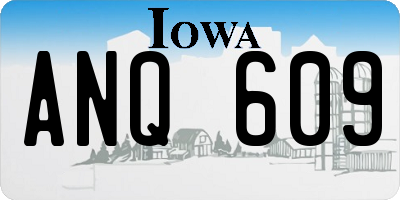 IA license plate ANQ609