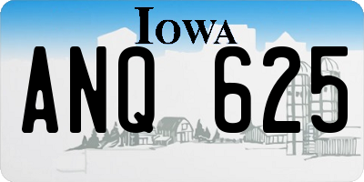 IA license plate ANQ625