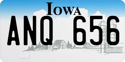 IA license plate ANQ656