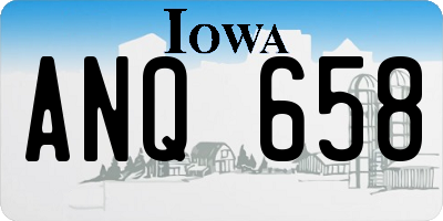 IA license plate ANQ658