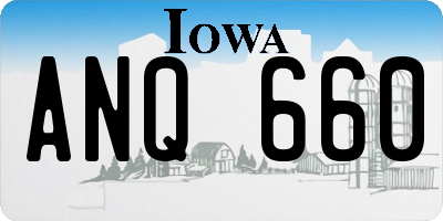 IA license plate ANQ660