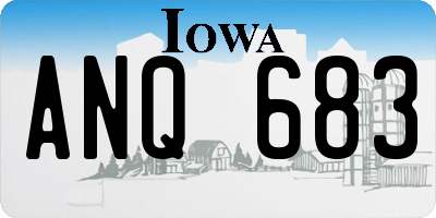 IA license plate ANQ683