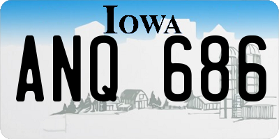 IA license plate ANQ686