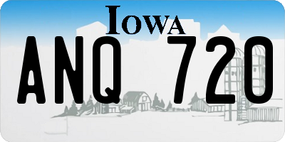 IA license plate ANQ720