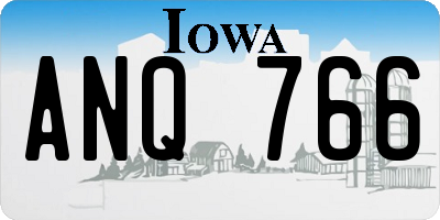 IA license plate ANQ766