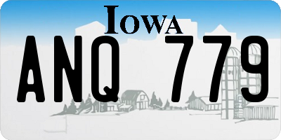 IA license plate ANQ779