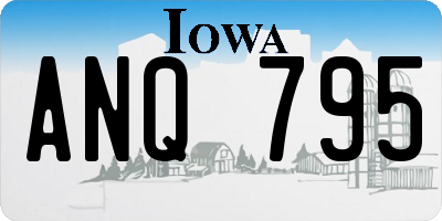 IA license plate ANQ795