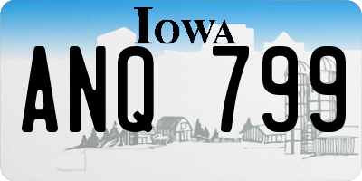 IA license plate ANQ799