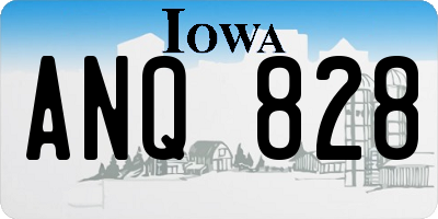 IA license plate ANQ828
