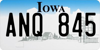 IA license plate ANQ845