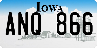 IA license plate ANQ866
