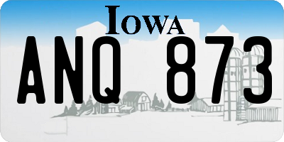 IA license plate ANQ873