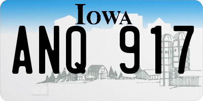 IA license plate ANQ917