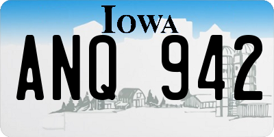 IA license plate ANQ942