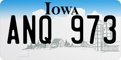 IA license plate ANQ973