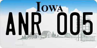 IA license plate ANR005
