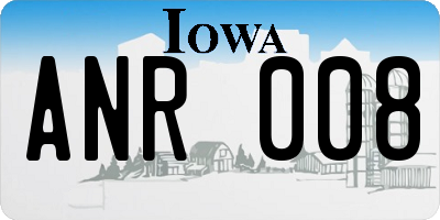 IA license plate ANR008