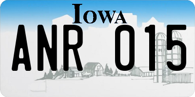 IA license plate ANR015