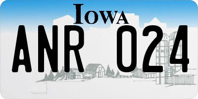 IA license plate ANR024