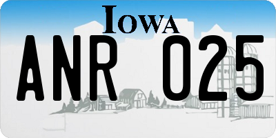 IA license plate ANR025