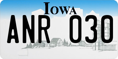 IA license plate ANR030