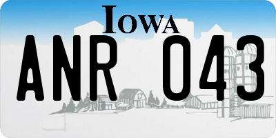 IA license plate ANR043