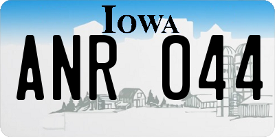 IA license plate ANR044