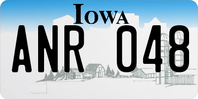 IA license plate ANR048