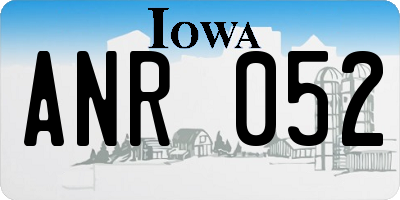 IA license plate ANR052