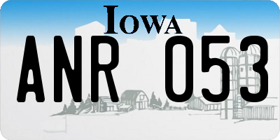 IA license plate ANR053
