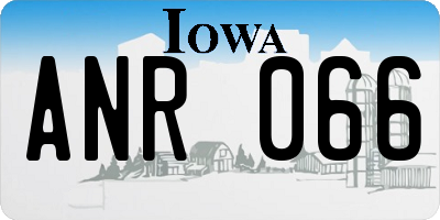 IA license plate ANR066
