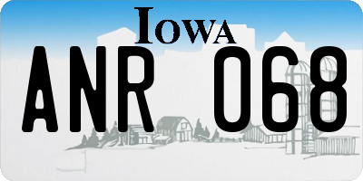 IA license plate ANR068