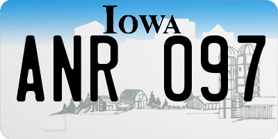 IA license plate ANR097