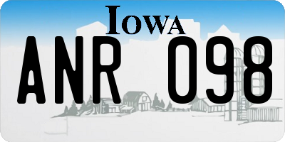 IA license plate ANR098