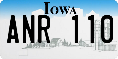 IA license plate ANR110