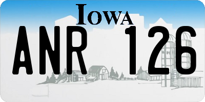 IA license plate ANR126