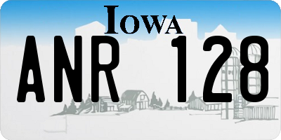 IA license plate ANR128