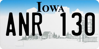 IA license plate ANR130